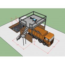 Mesin Pencacah dan Press Air Sampah Organik MPD 20 T
